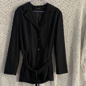 Women Braetan Black Tie-Waist Blazer Jacket